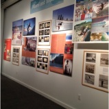 This is just one of the walls featured in the “Surfing Florida” exhibit. Florida Museum of Natural history marketing intern, Laura Caicedo, said that the walls are divided by different sections of Florida and it tells you a story of each part. Photo by: Nicole Parra